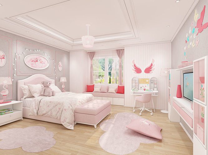 بهترین رنگ برای اتاق خواب دخترانه چیست ؟ | خواب کوک